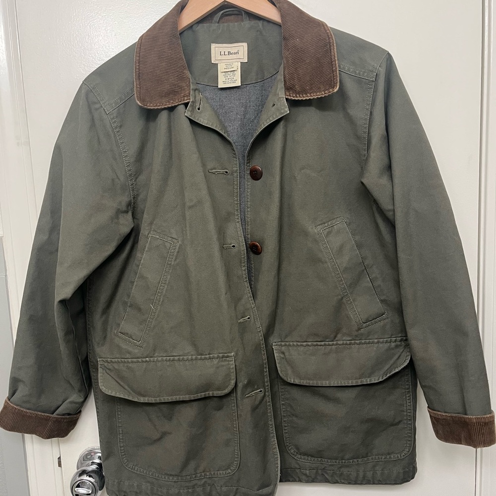 LL Bean Adirondack Barn Coat Woman’s Medium Moss Green